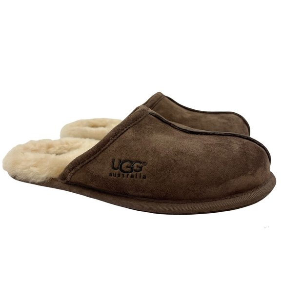UGG Classic Mule Slides Slippers Expresso Brown Mens 9 Suede Shearling - Picture 4 of 5